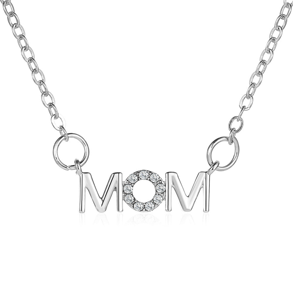 Collar versátil del alfabeto inglés del día de la madre de la aleación al por mayor